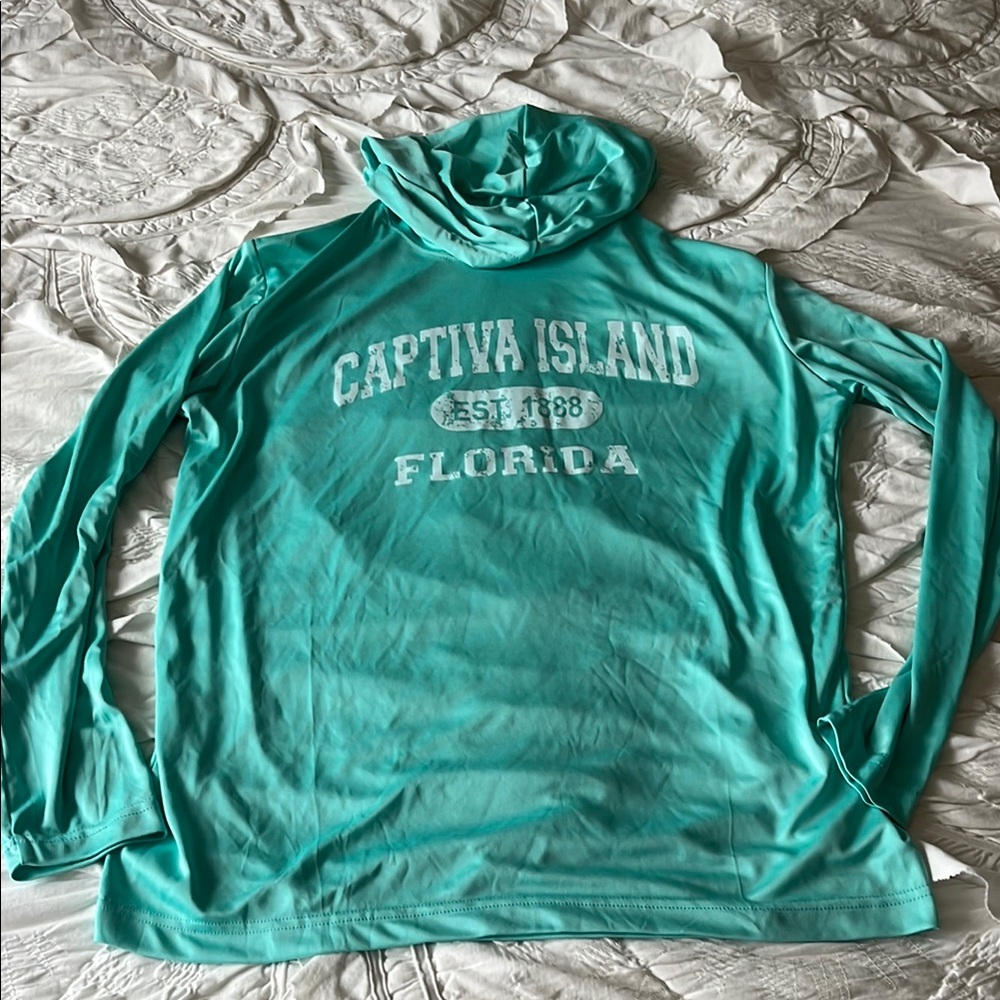 Captiva Island Florida Teal Sun Rash Guard